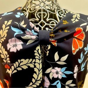 Gorgeous Ted Baker sheath dress, size 3. Sleeveless. Knot detail at throat.